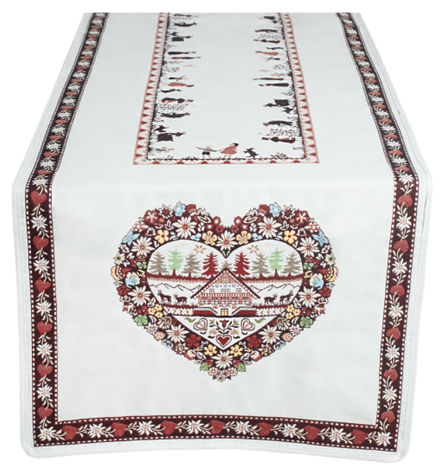 Montagne Jacquard Table runner (Plagne. raw)